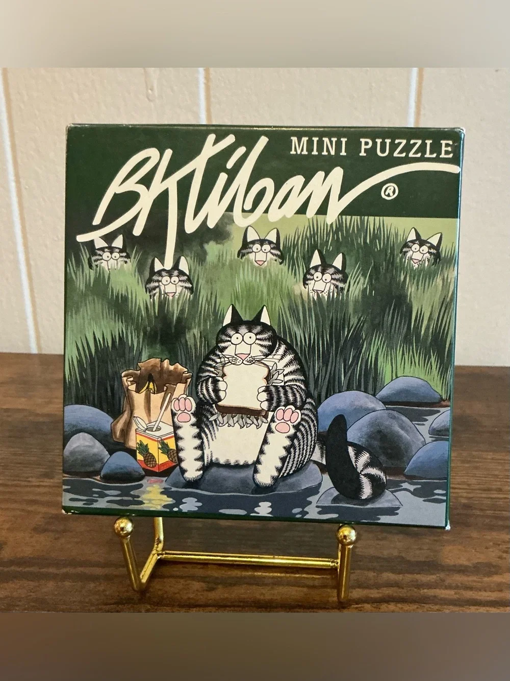 Rare Great American Puzzle Co. HTF Vintage 1997 B. Kliban Mini Cat Jigsaw Puzzle